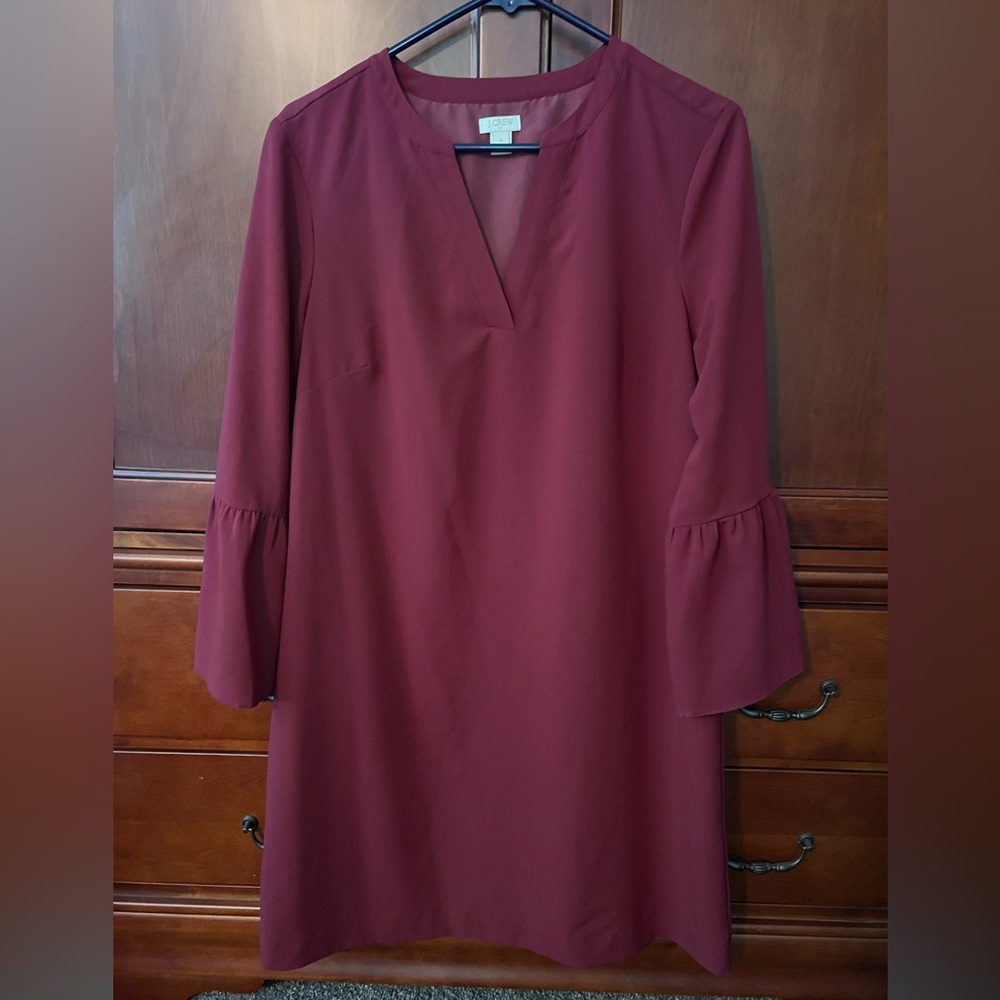 NWOT Size 10 Crimson J Crew Bell sleeved dress